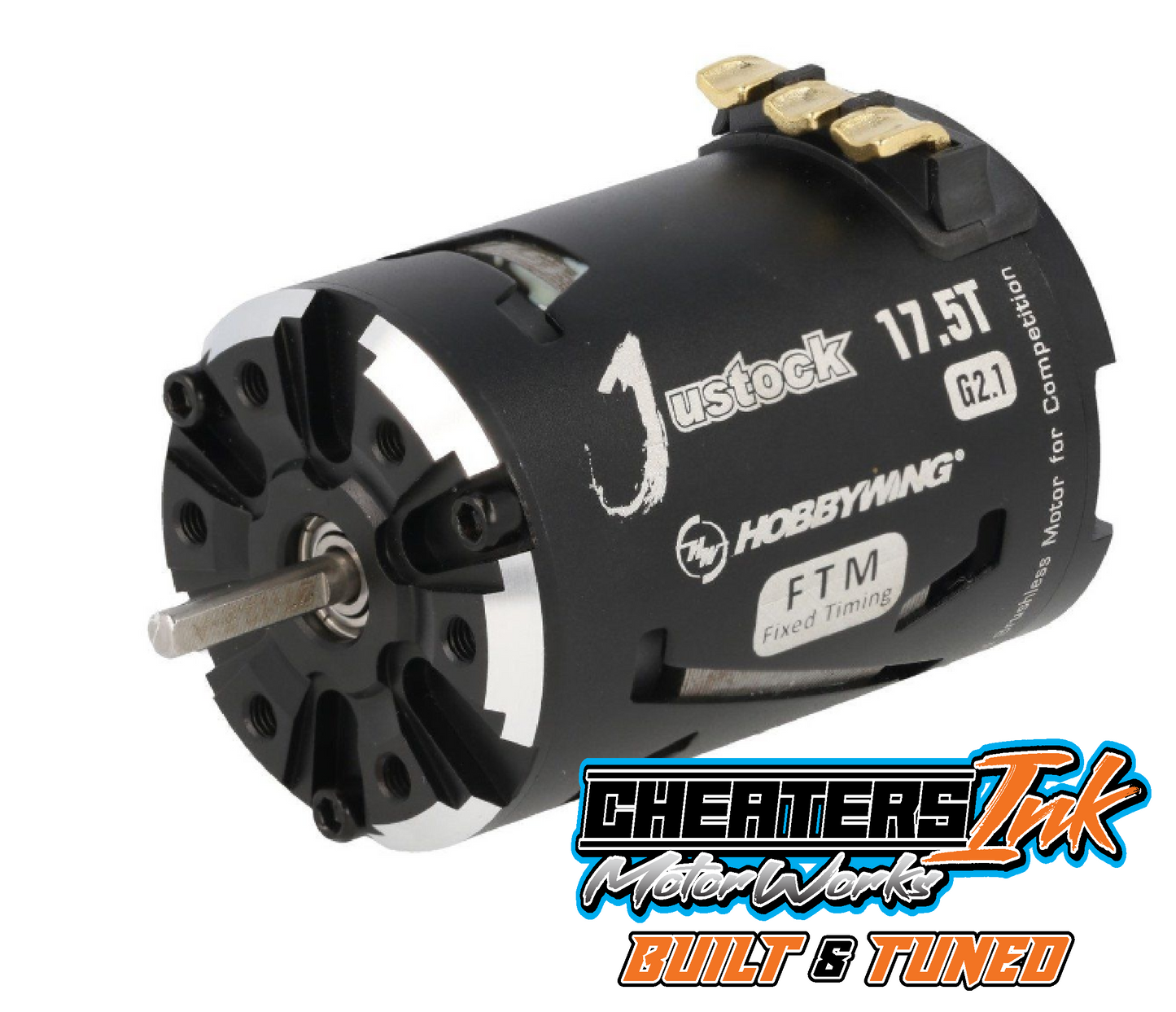 Cheaters Ink Motorworks Tuned Hobbywing Justock 17.5 G2.1 Motor