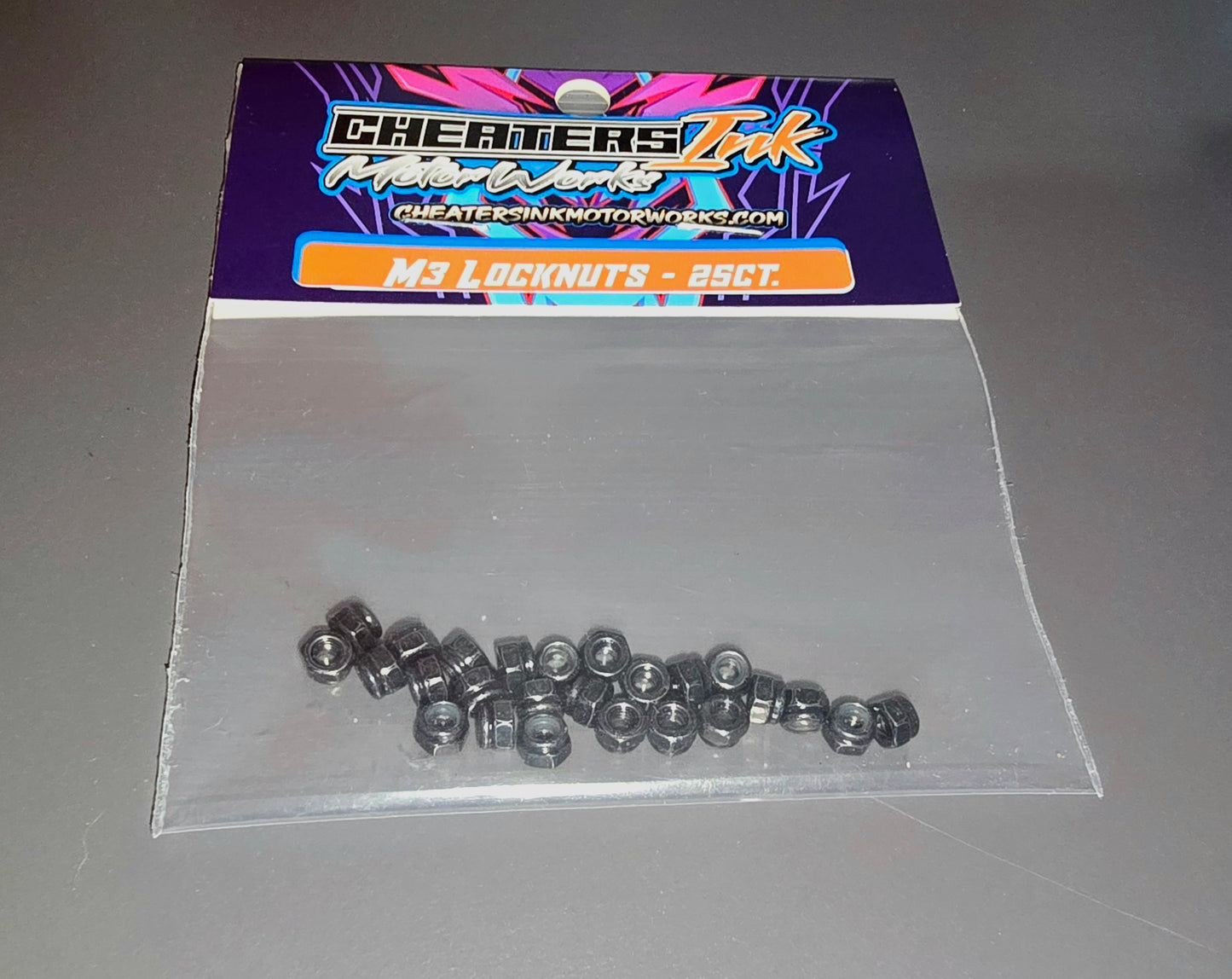 M3 Black Alloy Locknuts 25ct.