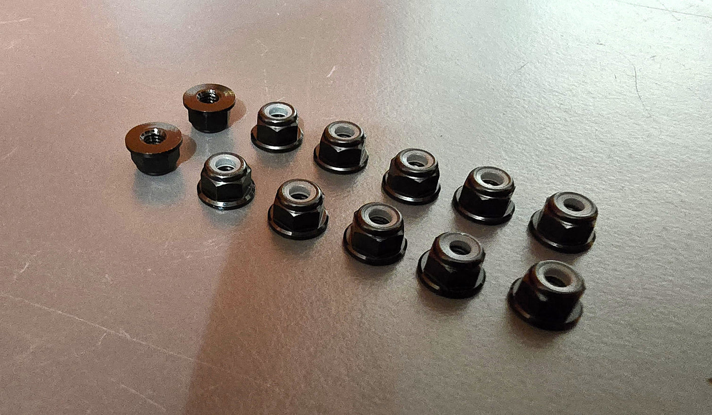 M3 Aluminum Flanged Locknuts (12-Pack)