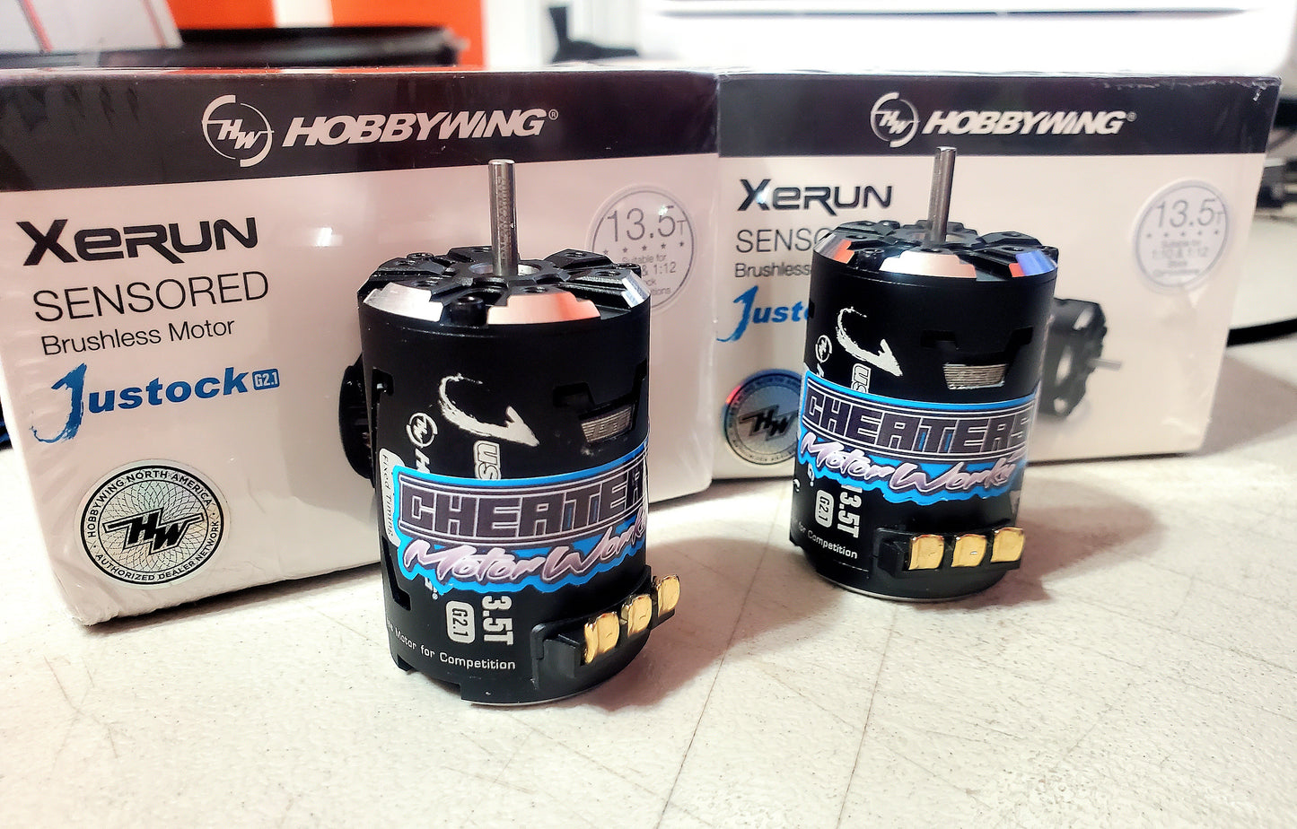 Cheaters Ink Motorworks Tuned Hobbywing Justock 13.5 G2.1 Motor