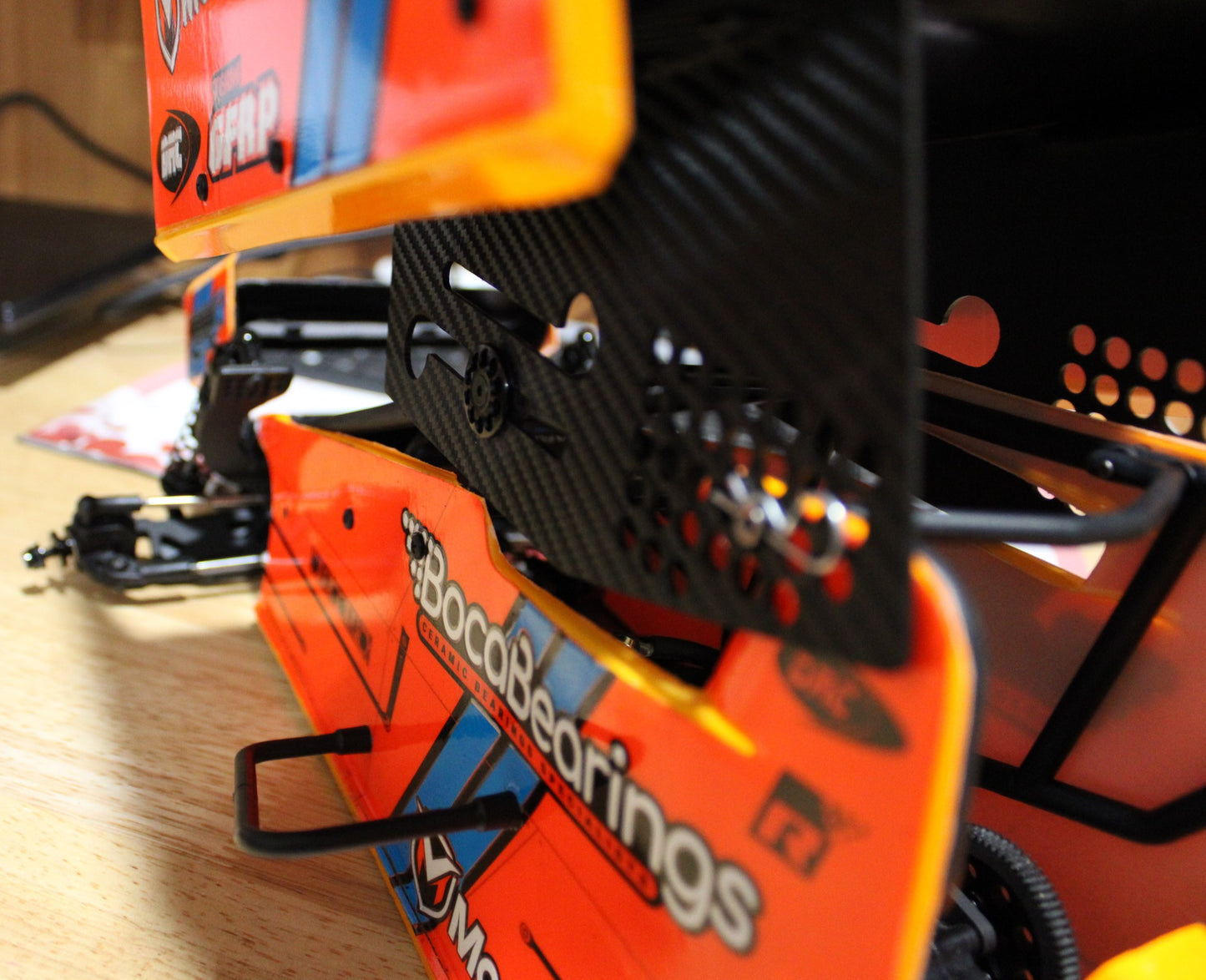 Team GFRP Kydex Carbon Top & Front Wing Mount Kit: