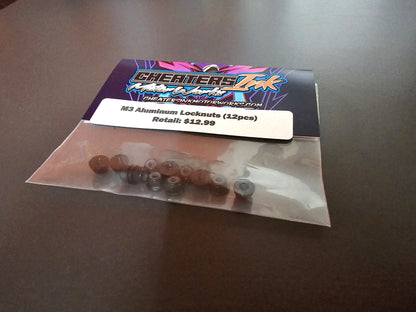 M3 Aluminum Flanged Locknuts (12-Pack)