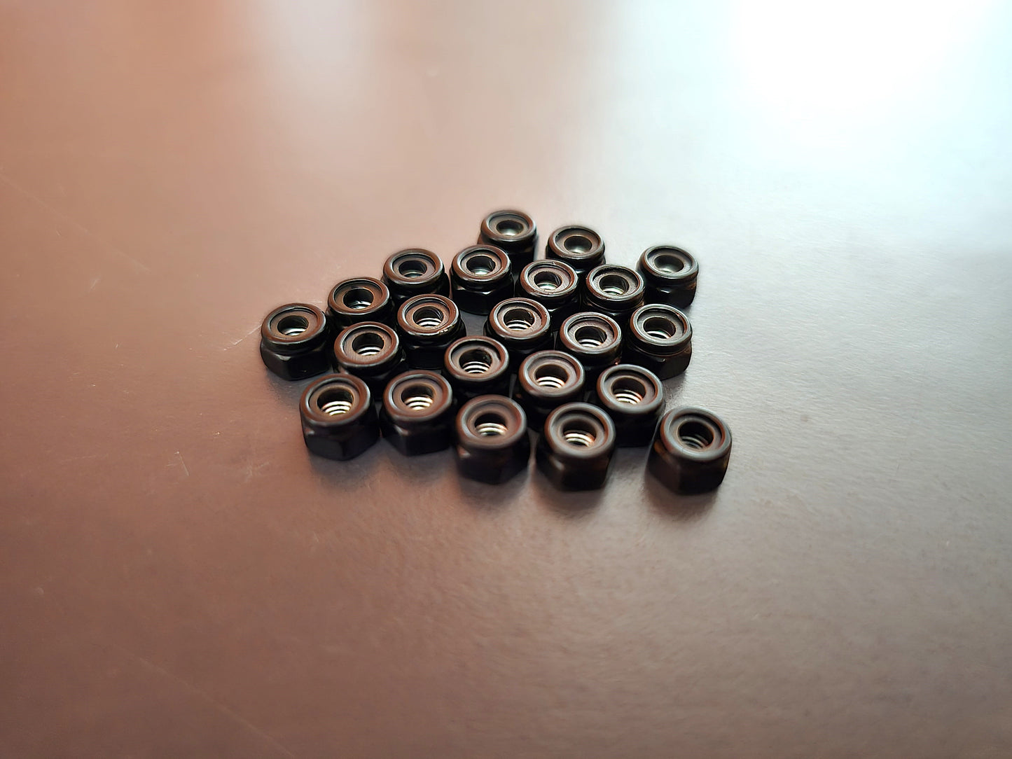 M4 Black Alloy Locknuts (25-Pack)