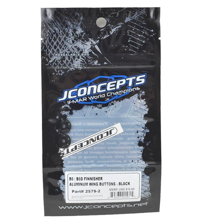 JConcepts Aluminum B6/B6D "Finnisher" Wing Buttons (Black)