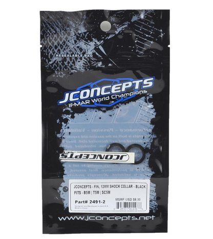 JConcepts Fin Aluminum 12mm Shock Collar (Black)