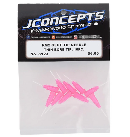 JConcepts RM2 Thin Bore Glue Tip Needles (Pink)